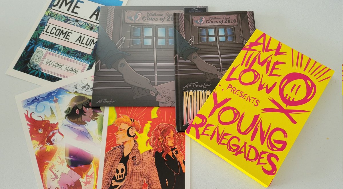 KK_Berger's tweet photo. This came in the mail today, I'm so excited!! I still can't believe I won! Thank you @Z2comics and @AllTimeLow 
#alltimelow #youngrenegades https://t.co/TKCe60PTMO