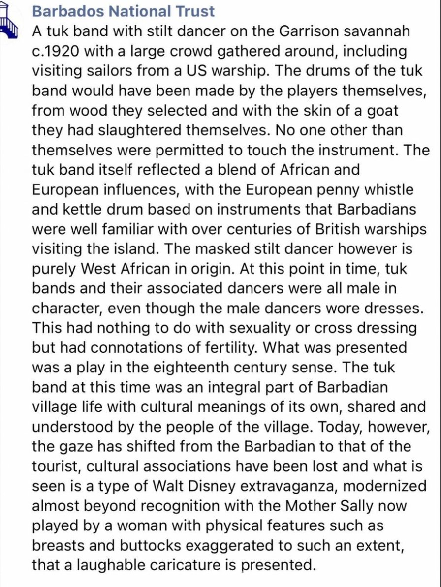 Check out Knowyourcaribbean on Instagram for the full post!

Attempts to remove the drum from the Bajan landscape was brutal with fearful masters scared of rebellion or unwilling to pay fines. Whippings were rife, with the threat of worse reprisal for the continuance of the drum.