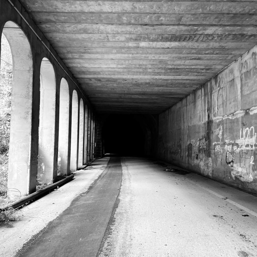 Up the Passo San Pellegrino I took the old road instead of the new tunnel, only to find out that there was a tunnel too, although no longer maintained and pitch dark. And no, I didn’t turn back! #adventure #tunnel #dolomites #uphill #climbing #cycling #… instagr.am/p/CT2gB75IfVJ/