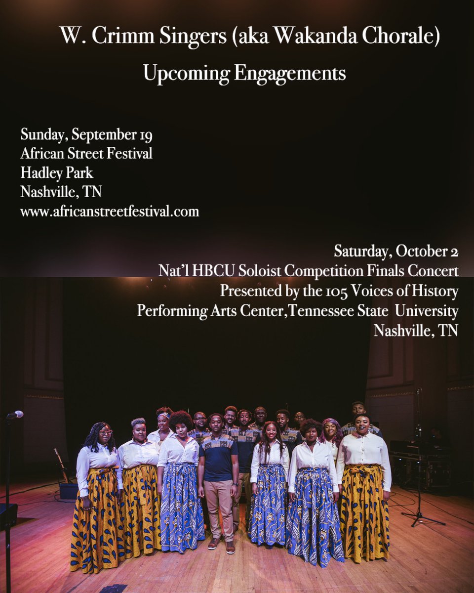 TSUBigBlueOpera's tweet photo. #BBOI Ensemble -in- Residence, @WCrimmSingers , have some wonderful engagements coming up!! Check them out! https://t.co/i6CDSQj3Cu