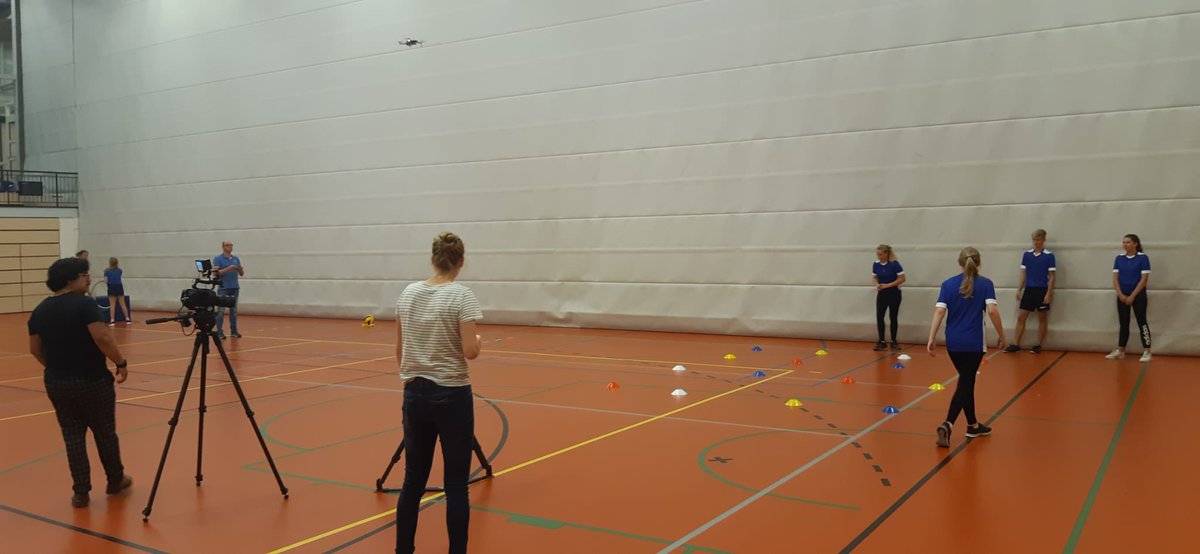 Milestone today! First shootings today of PE routines (co-created wíth PE teachers 🤩👌🏻!) with <a href="/wouterdegroot/">Wouter de Groot</a> and <a href="/NijmeijerEline/">Eline Nijmeijer</a> at <a href="/Sportstudies/">Instituut voor Sportstudies Hanze Groningen</a> for our <a href="/EUErasmusPlus/">Erasmus+</a> project #MoveHealthy.