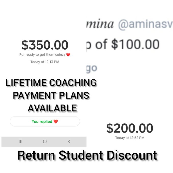 COACHING IS BACK
$350.00 FOR LIFETIME 
PAYMENT PLAN AVAILABLE 
$100 A WEEK UNTIL $350.00 IS PAID 
If