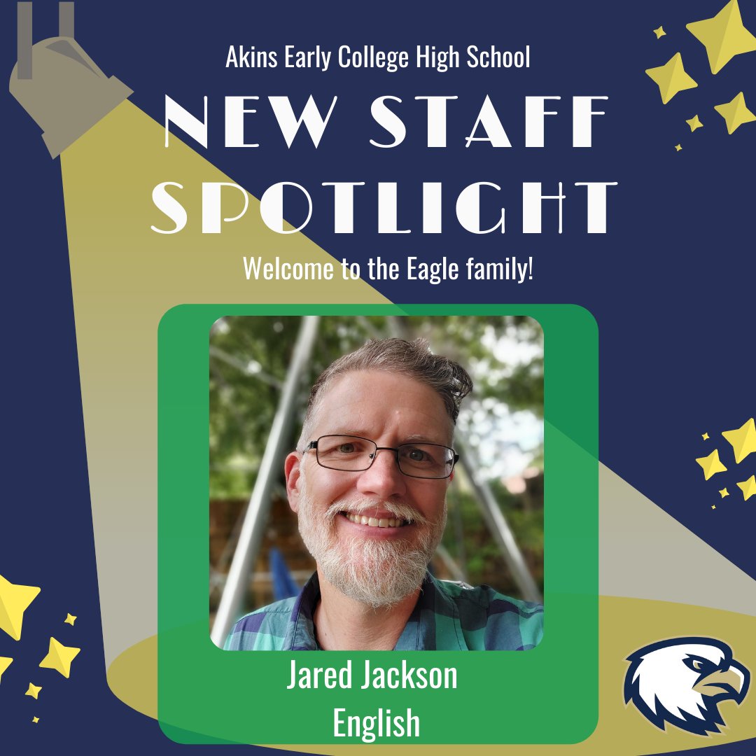 GreenTechAkins's tweet image. The Green Tech Academy would like to welcome one of our new English teachers, Mr. Jackson! Welcome to Akins and to Green Tech, Mr. Jackson! We&apos;re lucky to have you here!