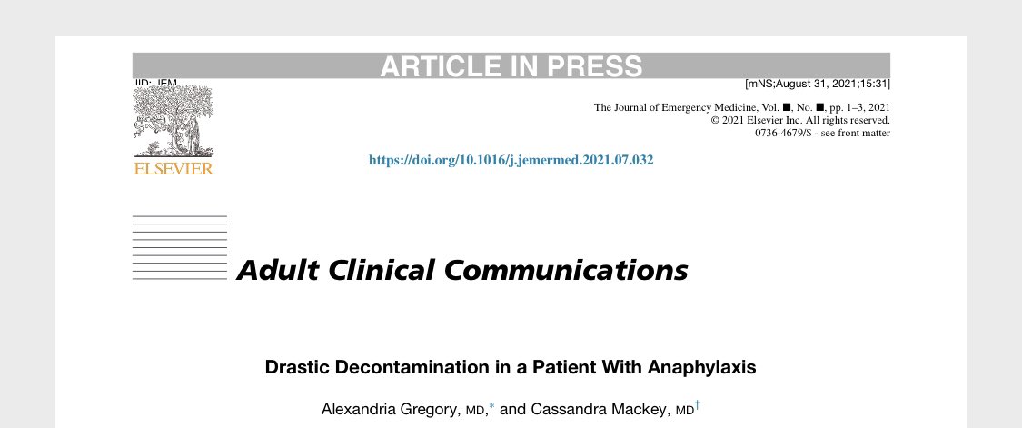 Thinking outside the box - that’s what keeps EM fun and interesting! Check out what we mean by “Drastic Decontamination.” Anyone have any other examples?

authors.elsevier.com/a/1dgNU2dT1CqU…

<a href="/umassEMresident/">UMass Emergency Med</a> @amg8414 #whyem #FOAMed