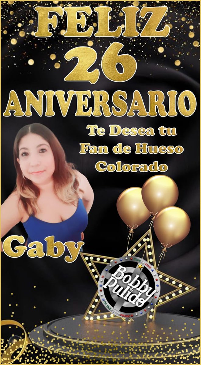 GabyBP4's tweet photo. Muchas Felicidades @bobbypulido425 por tu 26 aniversario de trayectoria Gracias por tu música por ese gran ser humano que eres con ese corazón enorme que tienes que Dios te siga bendiciendo 
#Feliz26AniversarioBobbyPulido 
#ClubdeFansdeHuesoColorado https://t.co/SoiwuRFCdg