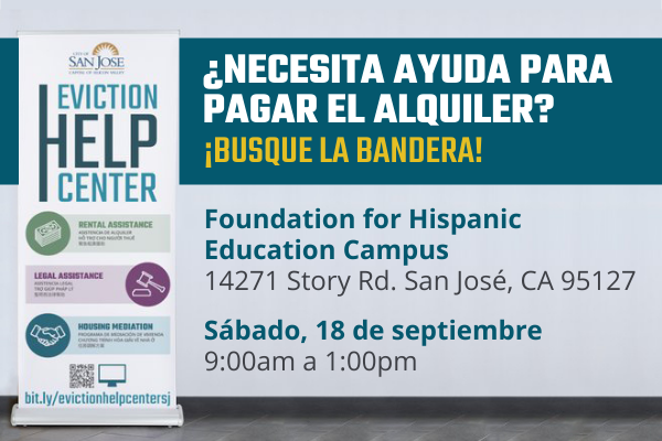 sjcityhousing's tweet photo. Eviction Help Center staff will also be at the Foundation for Hispanic Education Campus on Saturday from 9am - 1pm to help with rental assistance. https://t.co/K7tb9oLidN