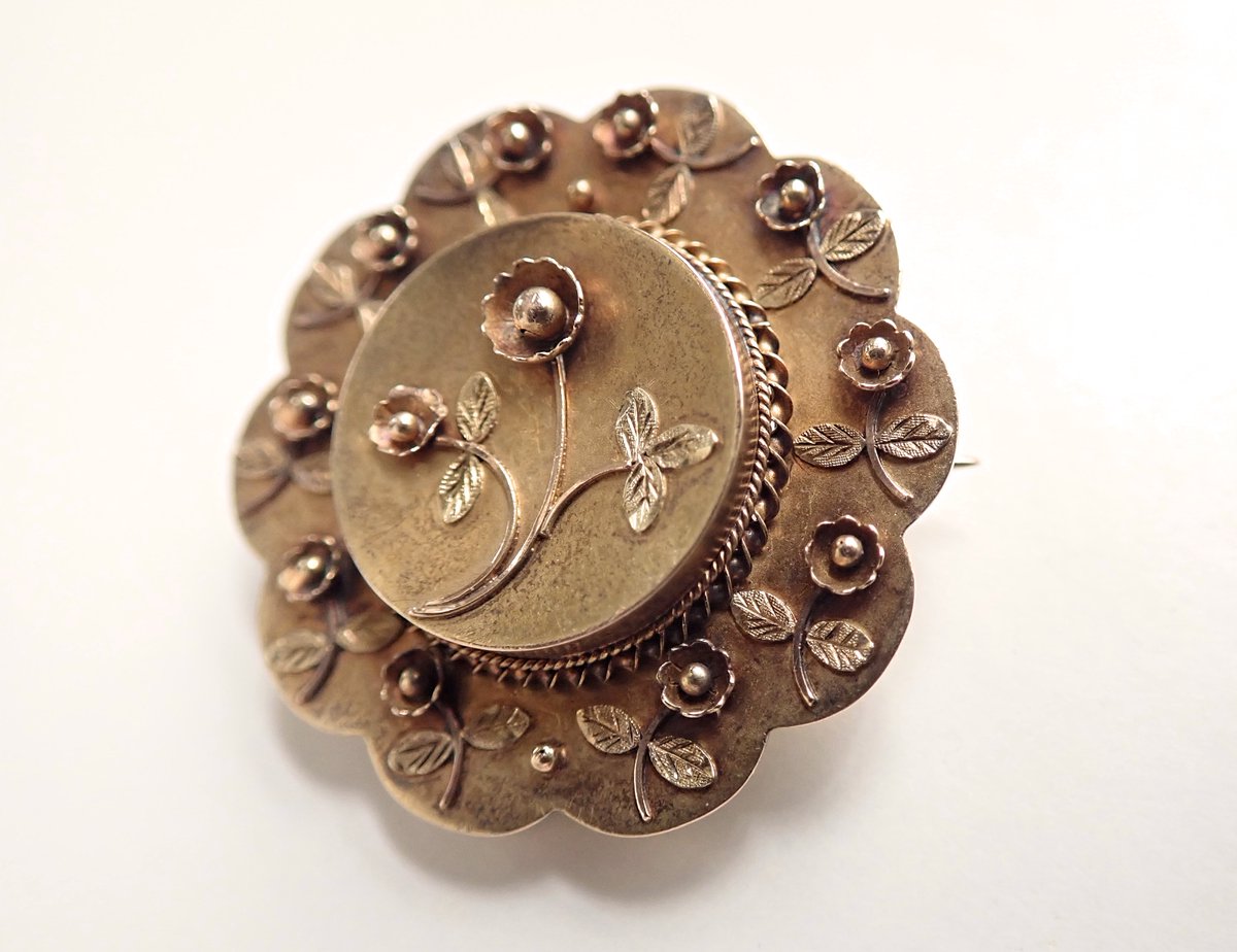 Antique Victorian Forget Me Not Flower SWeeTHeaRT Locket Brooch ❀ Gold Filled etsy.me/3tL31rx GrandVintageFinery