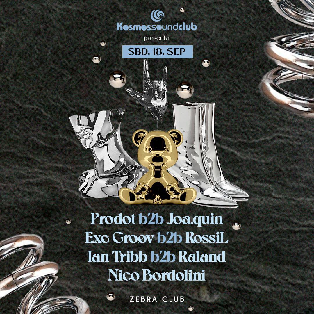 . • SÁBADO 18/9 •
🔹🔹🔹🔹🔹🔹🔹
@kosmossoundclub 
PRESENTA: 

🔸 <a href="/prodot/">prodot • sw4leaders</a>.musik 
🔸 #joa.quin
🔸 @rossil_music 
🔸 <a href="/exe/">エグゼ輩 (exe tomogara)</a>.groov 
🔸 <a href="/iantribbmusic/">Ian Tribb</a> 
🔸 @raland_music 
🔸 @nicobordolini.m .

Encontra los tickets de cada evento en:  
www.al pogo.com