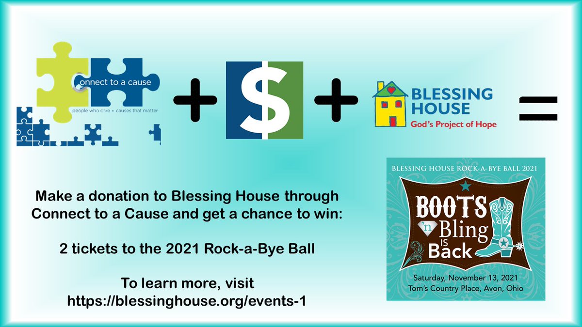 Thursday, Sept 16th, Connect to a Cause.  Support Blessing House by making a donation and you will be entered into a drawing for 2 free tickets to our gala or lunch with Sr. Mary! blessinghouse.org/events-1