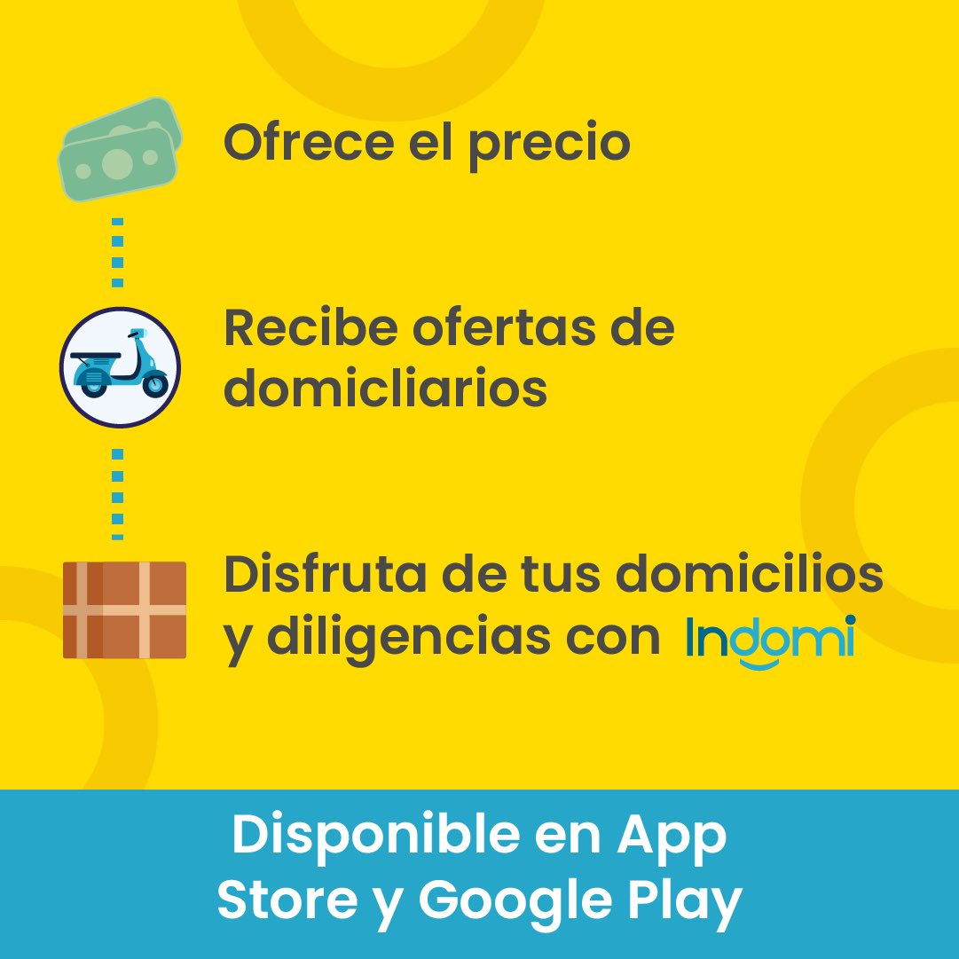 indomiapp's tweet photo. Llega Indomi para hacer de tus domicilios y diligencias una experiencia sin complicaciones.🤩

¡Aquí el precio lo pones tú!✨

#Indomi #Barranquilla #Domicilios #Entregas #Delivery #Emprendimiento #Emprendimientobarranquilla #Repartos #Domiciliarios #Diligiencias #Restaurantes https://t.co/AVgeGkmSIU