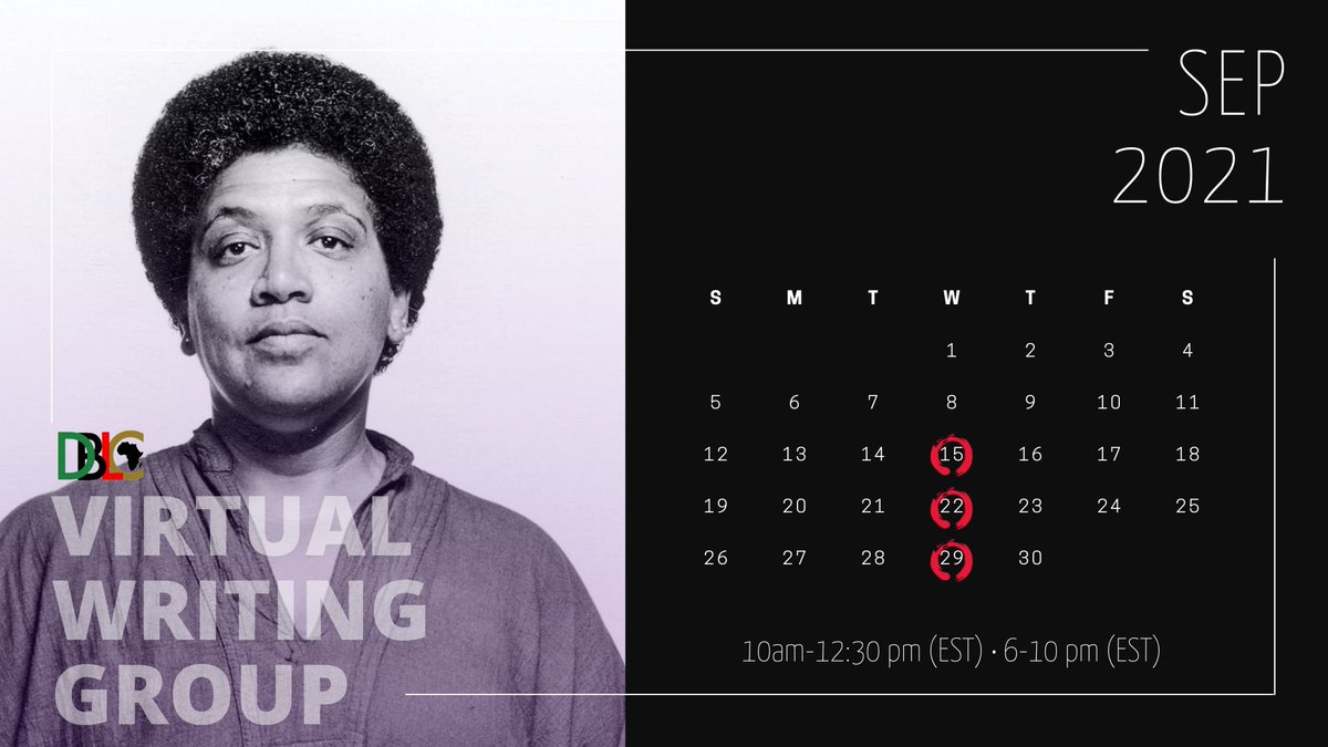 dblacorg's tweet photo. Audre Lorde is guiding this month's VWG Sessions.

What silences are you breaking today? Join us for writing/working from 6-10 pm (EST). https://t.co/Tr0OPeE1YS

#writewednesdaynight #dblacvwg #writedblac #dblacorg https://t.co/XyOuyGxoBG