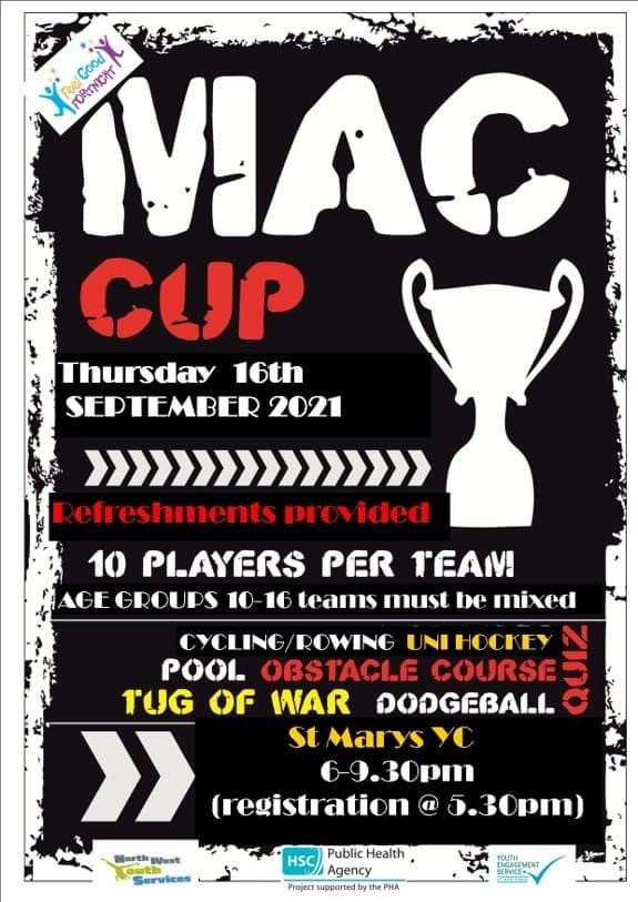 YesOurSpace (@yesourspace) on Twitter photo Looking forward to the MAC Cup tomorrow, we have now reached our limit for teams, should be a great event, in memory of Mac Connolly #fgf2021 <a href="/NorthWestYouth1/">North West Youth Services</a> <a href="/smyccreggan/">St Mary's Youth Club</a> Looking forward to the MAC Cup tomorrow, we have now reached our limit for teams, should be a great event, in memory of Mac Connolly #fgf2021 <a href="/NorthWestYouth1/">North West Youth Services</a> <a href="/smyccreggan/">St Mary's Youth Club</a>