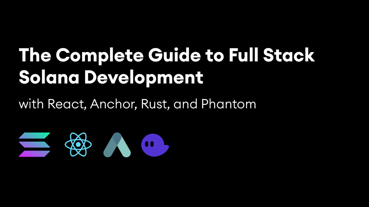 dabit3's tweet photo. I'm excited to release The Complete Guide to Full Stack Solana Development with React, Anchor, Rust, and Phantom 🌊

This guide will walk you though everything you need to know to get started building full stack dapps on Solana, completely from scratch. 

https://t.co/mfzqILe5Lu https://t.co/G3PKoeosEi