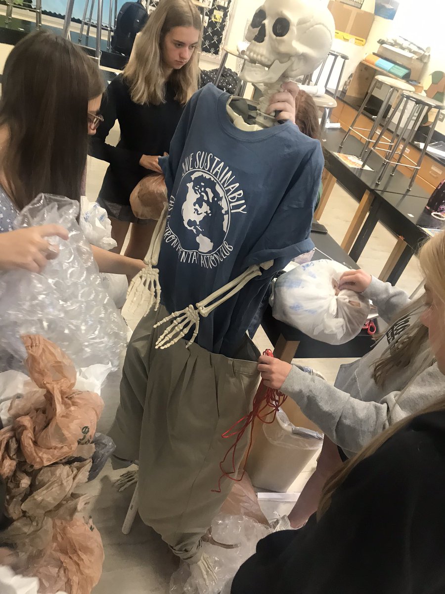 GustinEdVenture's tweet photo. Skully the Riverfest Scarecrow is finally taking shape. We just need our poster and we will be done. If you see him at Riverfest please stop by and say hi! Recycle! Our 🦇 Bat Boxes are almost finished as well. We are aiming for bat week in October for distribution! https://t.co/LJg8w6HG2v