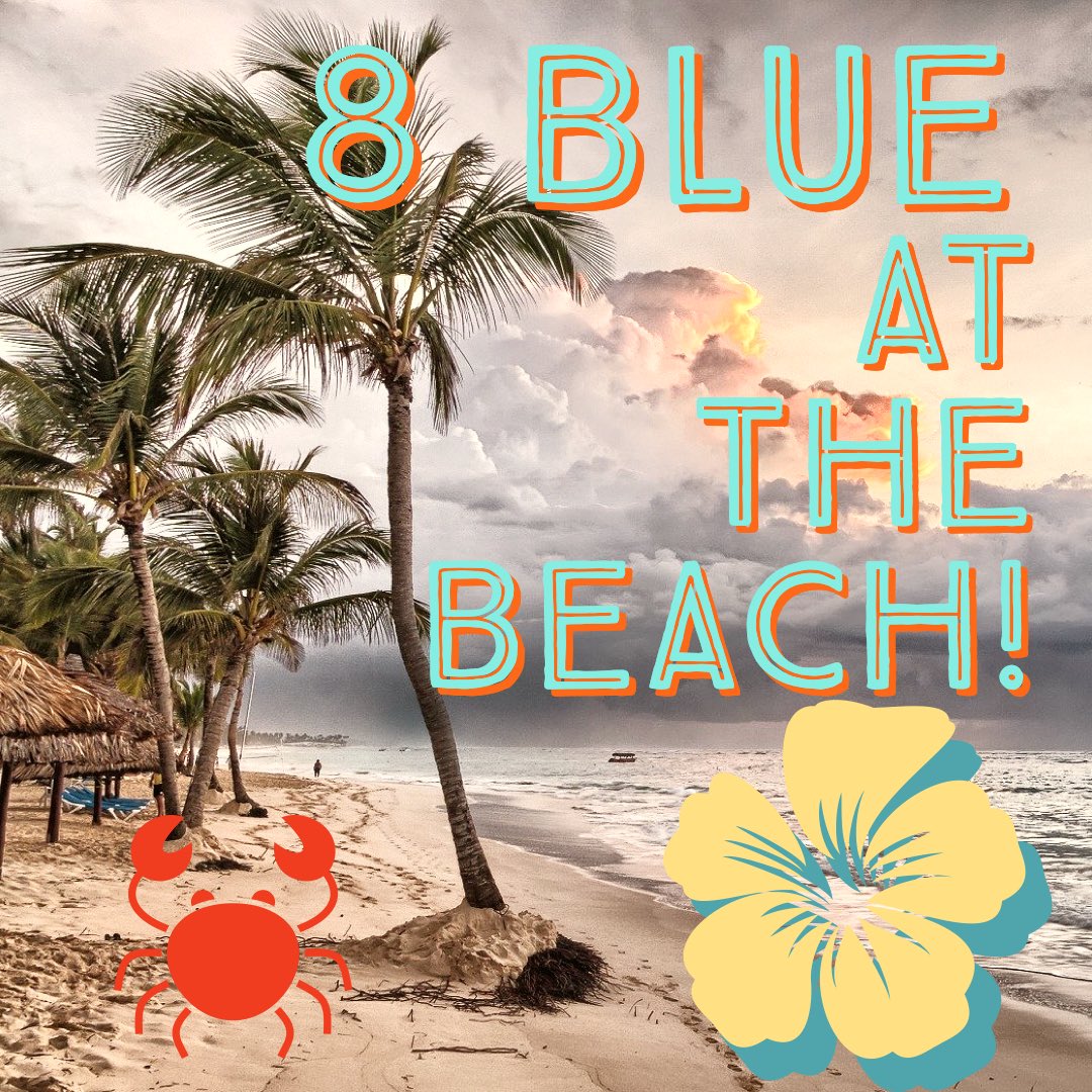 Tomorrow is “Team day” at <a href="/MtAiryMiddle/">Mt. Airy Middle School</a> and 8 Blue is going to the Beach! Wear your favorite beachy, tropical outfit! 
(School dress code applies, obvs…)
🌴☀️🦩🦀🐳🌺