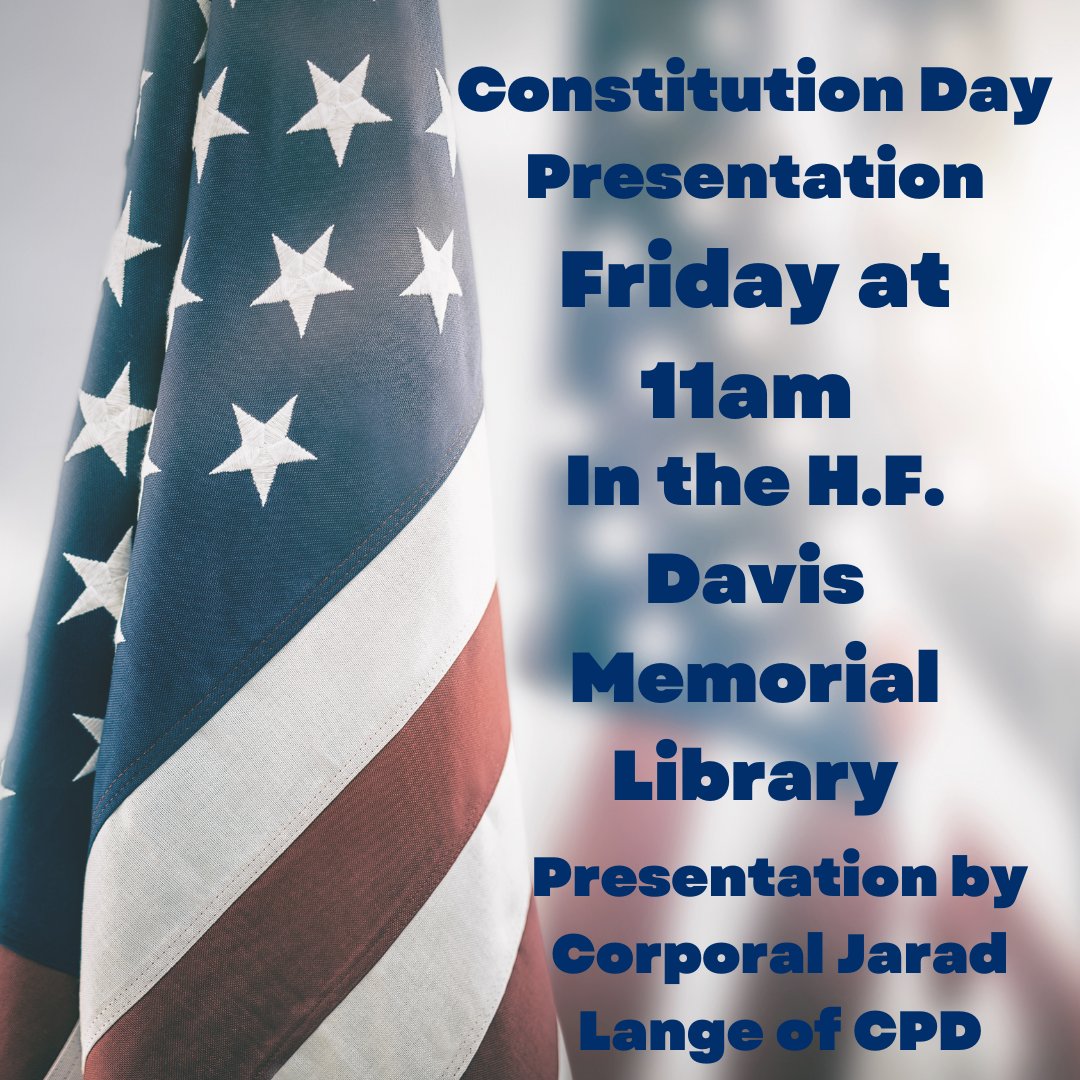 ColbyCCollege's tweet photo. This will be a free and open to the public event. Constitution Day is recognized each year on Sept. 17th to celebrate the delegates signing the document at the Constitutional Convention in 1787. #ConstitutionDay #ColbyCC #IamCCC #America #Constitution #Celebrate https://t.co/28r6l4uAWF