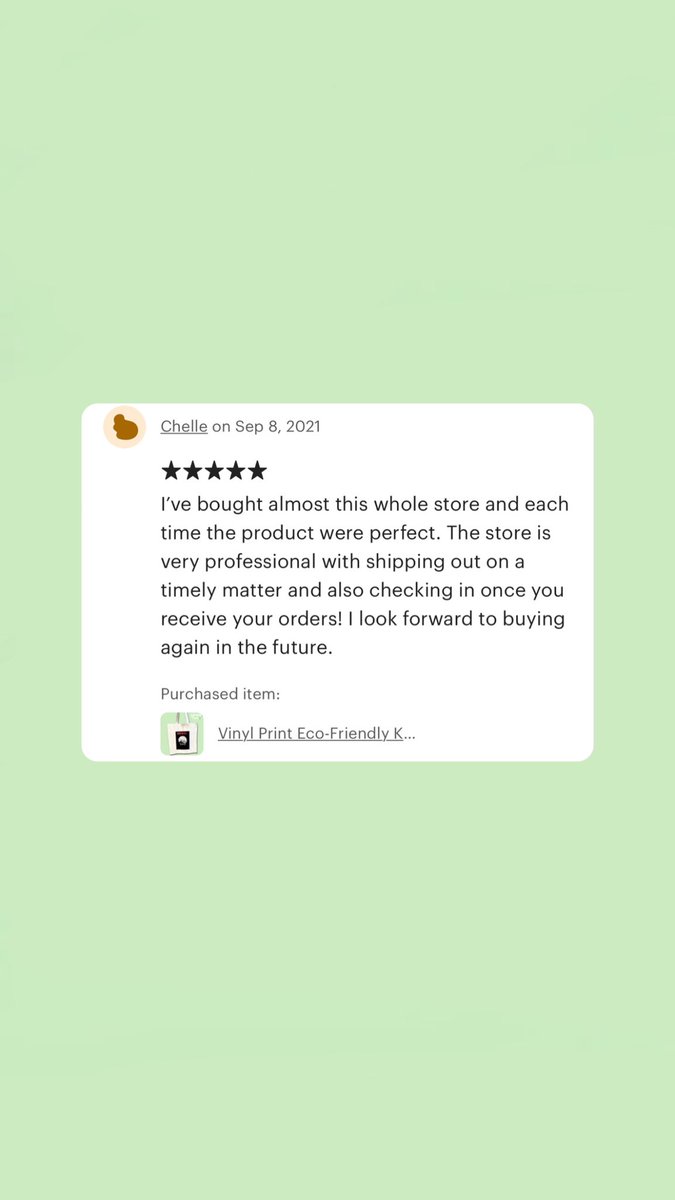 MatchaStyleShop's tweet photo. ⭐️⭐️⭐️⭐️⭐️

“I’ve bought almost this whole store and each time the product were perfect.”

#MatchaStyle https://t.co/QQ4bTH5bRs