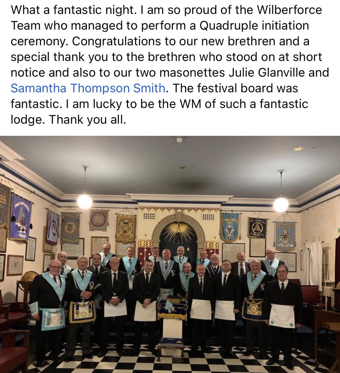 Wilberforce Lodge 2134 tweet media