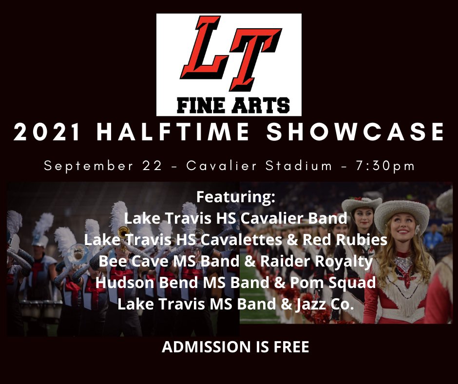 Mark your calendar for an exceptional event showcasing our very talented secondary students. See you at the show. Go Cavs, Raiders, Bucs and Knights! #LTCelebrateCommunity