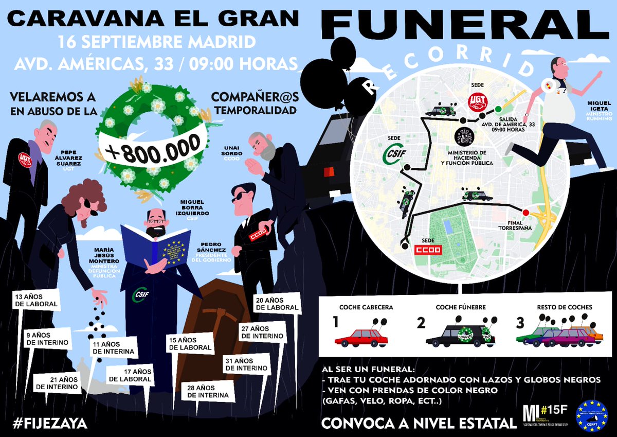 FijezaYA CGT Jerez (@fijezacgtjerez) on Twitter photo Por la #FijezaYa.
<a href="/EPMadrid/">Europa Press Madrid</a> <a href="/aprensamadrid/">APM</a> <a href="/APP_Cortes/">APP</a> <a href="/la2_tve/">La 2</a> <a href="/LaHoraTVE/">La Hora de La 1</a> <a href="/informativost5/">Informativos Telecinco</a> <a href="/noticias_cuatro/">Noticias Cuatro</a> <a href="/cuatroaldia/">Cuatro al día</a> <a href="/sextaNoticias/">laSexta Noticias</a> <a href="/ObjetivoLaSexta/">El Objetivo</a>
#FijezaYaEsConstitucional #ElGranFuneral Por la #FijezaYa.
<a href="/EPMadrid/">Europa Press Madrid</a> <a href="/aprensamadrid/">APM</a> <a href="/APP_Cortes/">APP</a> <a href="/la2_tve/">La 2</a> <a href="/LaHoraTVE/">La Hora de La 1</a> <a href="/informativost5/">Informativos Telecinco</a> <a href="/noticias_cuatro/">Noticias Cuatro</a> <a href="/cuatroaldia/">Cuatro al día</a> <a href="/sextaNoticias/">laSexta Noticias</a> <a href="/ObjetivoLaSexta/">El Objetivo</a>
#FijezaYaEsConstitucional #ElGranFuneral