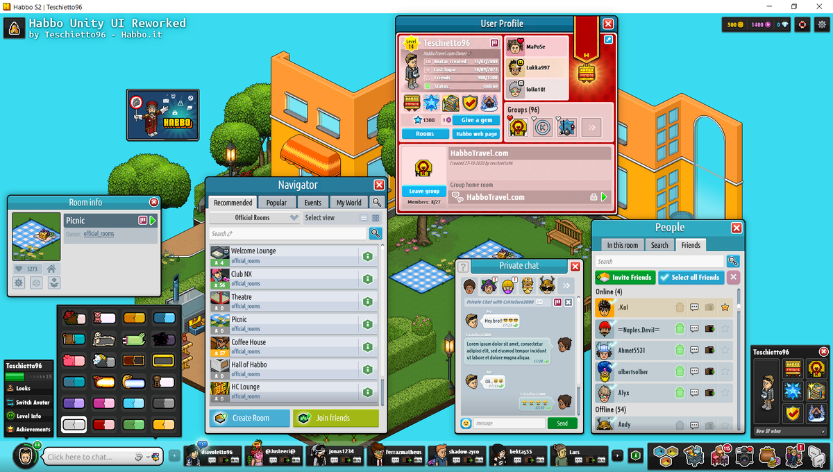 Teschietto96's tweet image. ➡️ Here are some mockups made by me for a hypothetical rework of the #Habbo Unity UI.

If u appreciate my work please support me with ❤️ + ♻️ and maybe @Habbo might consider some ideas 🤞🏻