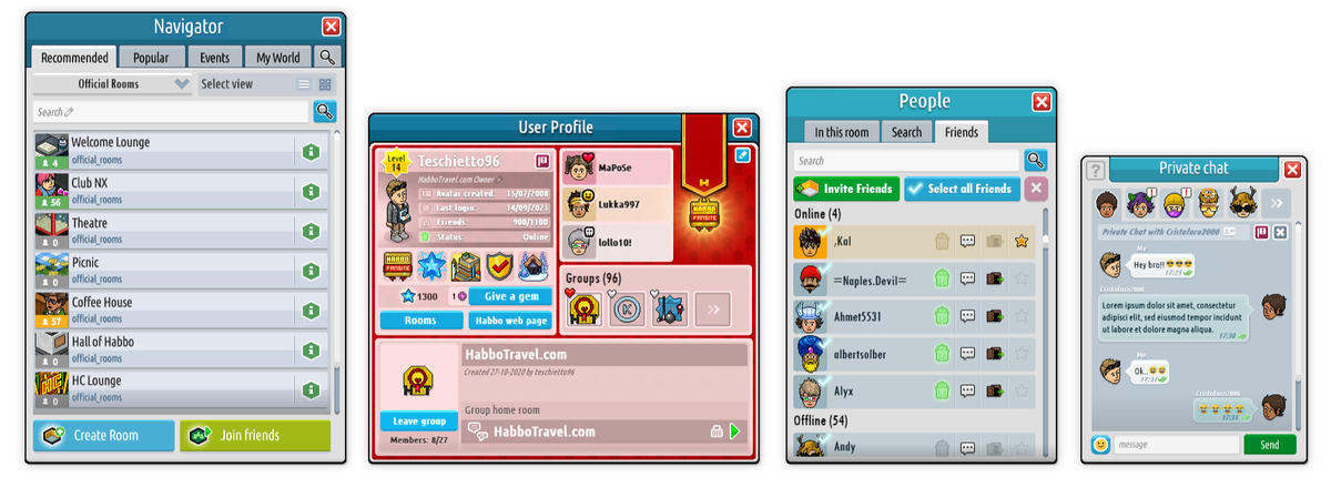 Teschietto96's tweet image. ➡️ Here are some mockups made by me for a hypothetical rework of the #Habbo Unity UI.

If u appreciate my work please support me with ❤️ + ♻️ and maybe @Habbo might consider some ideas 🤞🏻