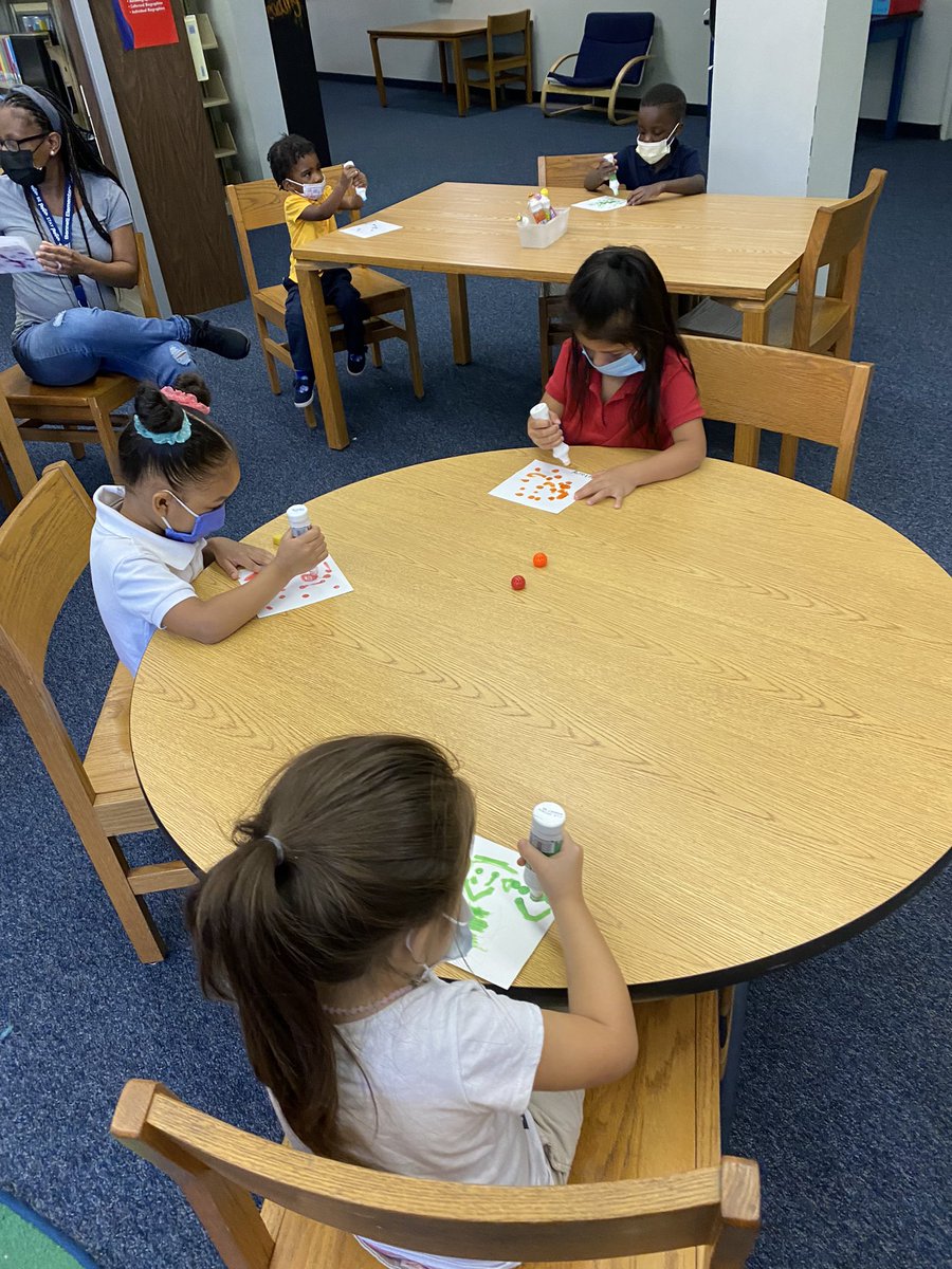BennettESMedia's tweet photo. It was Dot Day at Bennett today!  Students of all grade levels expressed their creativity in Media and Art Specials! https://t.co/kF8DLfx2CI