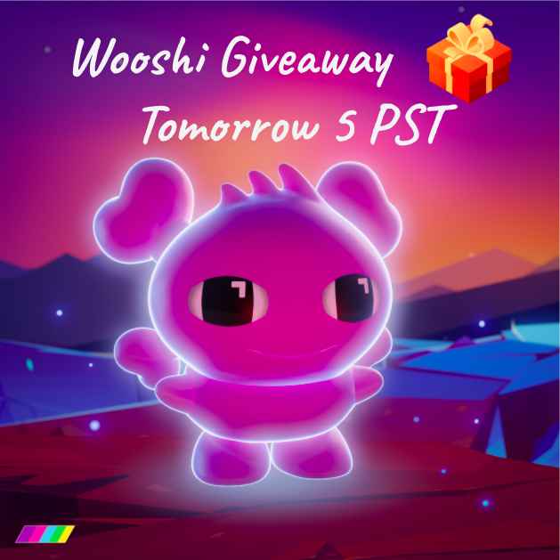 WooshiWorld's tweet photo. 🎁 3x Wooshi #NFT Giveaway Tomorrow in Discord🧸

To Enter:
👉 Follow us @WooshiWorld 
👉 RT + Tag 3 Friends
👉 Join Our Discord 😻 https://t.co/Y8STgDmpax
(Comment PIC Proof)

#Wooshi #NFTs #nftart #nftart #nftcollector #NFTCommunity #NFTshill #NFTshare #NFTGiveaway #ETH #cute https://t.co/qDxvxAbOAg