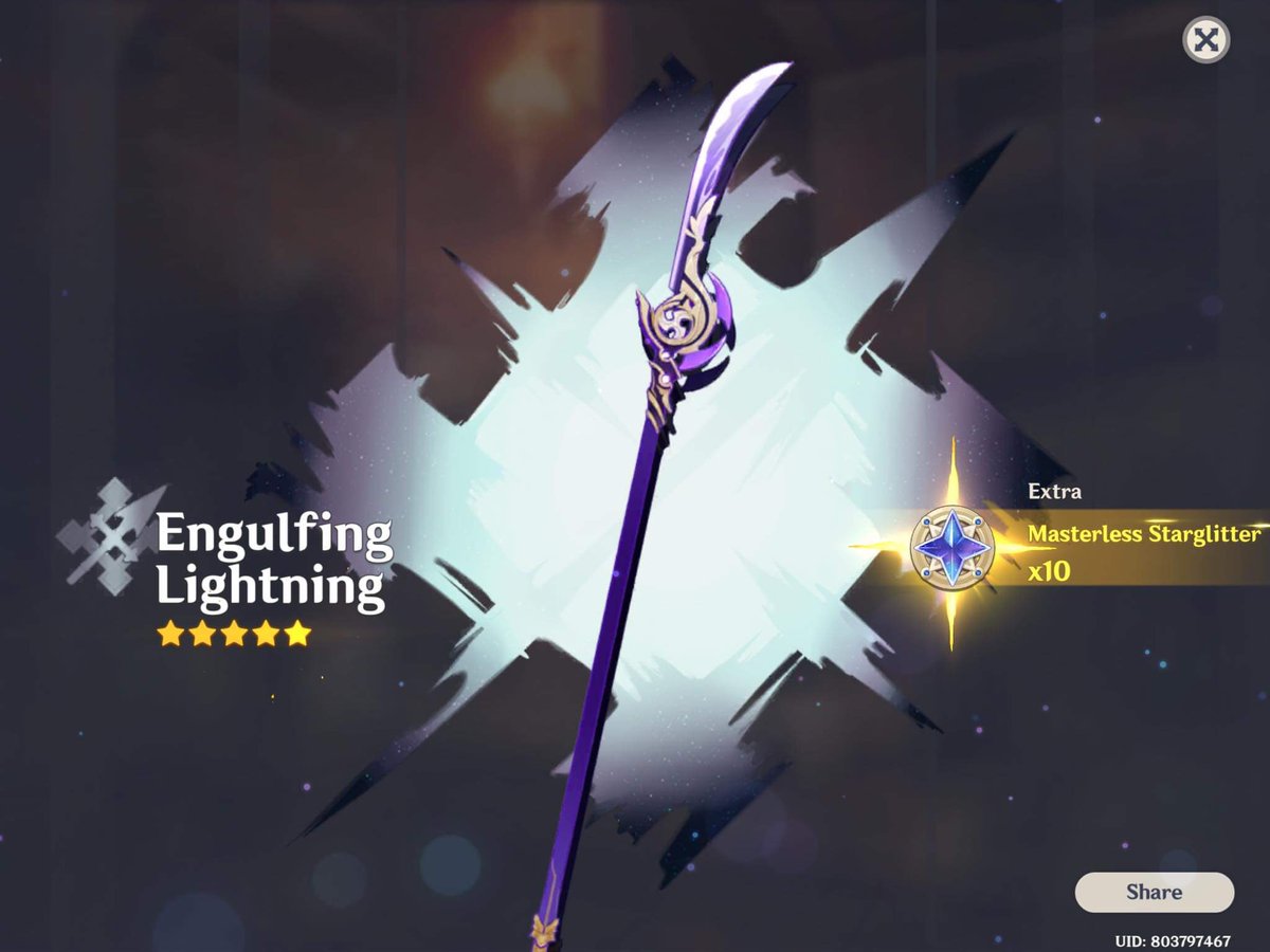 akicuamag's tweet photo. Ohh Maaaan! I can't believe it came earlier than expected. #engulfinglightning #raidenshogun https://t.co/i8tAdX7YHp