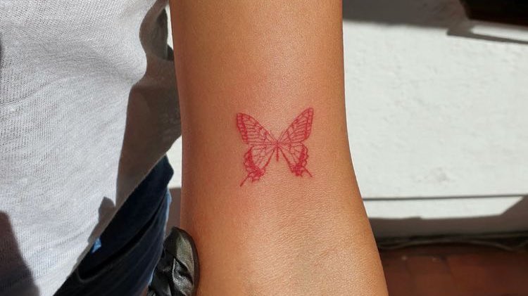 101 Best Red Butterfly Tattoo Meaning  Everything You Need To Know   Outsons