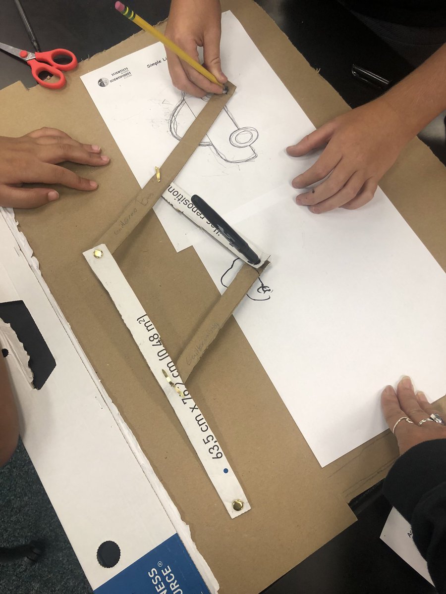 Mrs_A_Trimble's tweet photo. Students in pre-engineering class made #pantographs today! @SurfsideMS https://t.co/AK6Pn0w4Nc