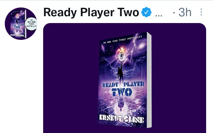 Some people are very disappointed about ready player two's Twitter account because they recently posted a tweet saying that there was gonna be something exciting in the ready player two hub on https://t.co/hjFUpvkc0M
Only to appear with a new book cover mesh idea for a book cover https://t.co/quR2vpkaMk