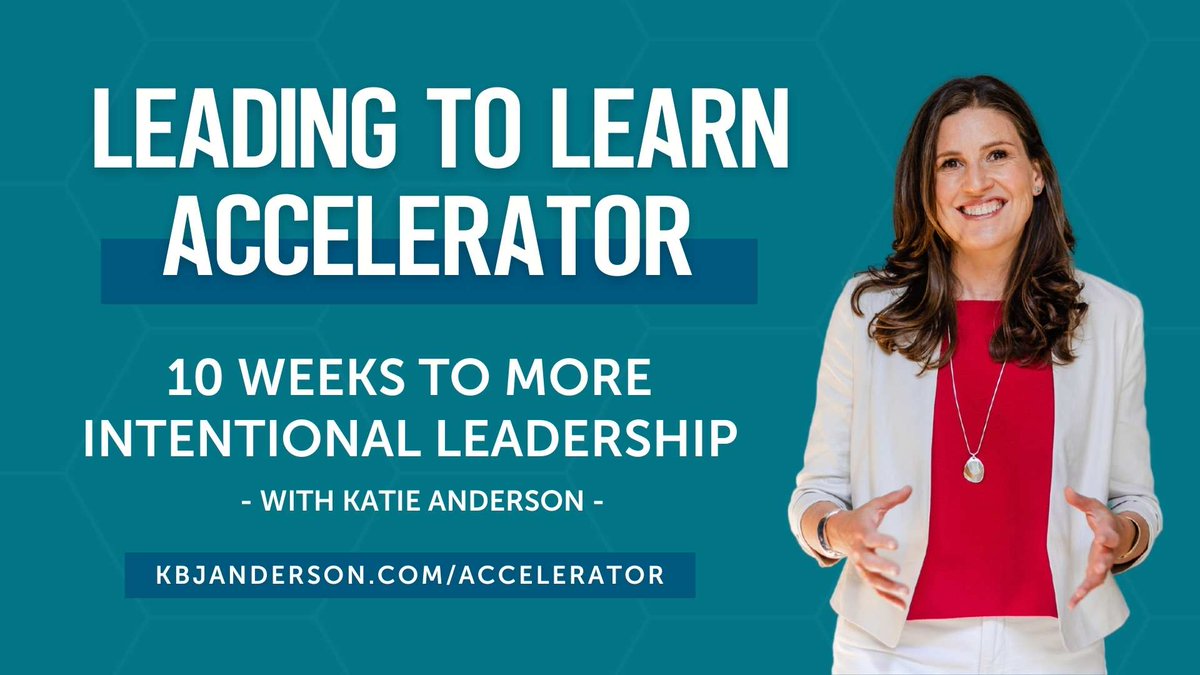 Now, more than ever, we need leaders who lead from the heart ❤️ &amp; from a place of purpose. And who lead with an attitude towards learning. Come accelerate your leadership starting this October in the Leading to Learn Accelerator!

youtu.be/5vqUmN7Z2HY

kbjanderson.com/accelerator/