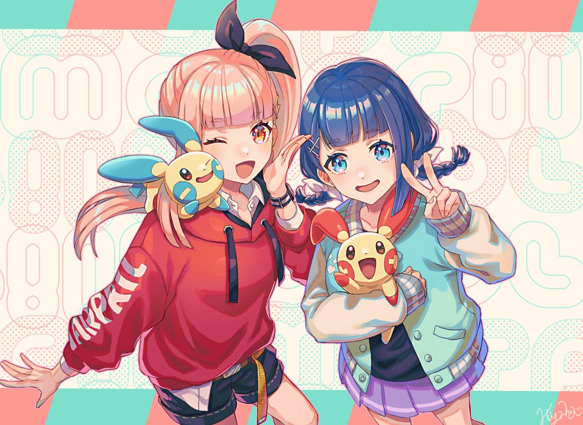 「ヤタッ‼️タァ~チバナァ⤴️⤴️挨拶好き😂❤️🐏💙
#Marpril
#や」|ひやま👲🪷時にVのイラスト