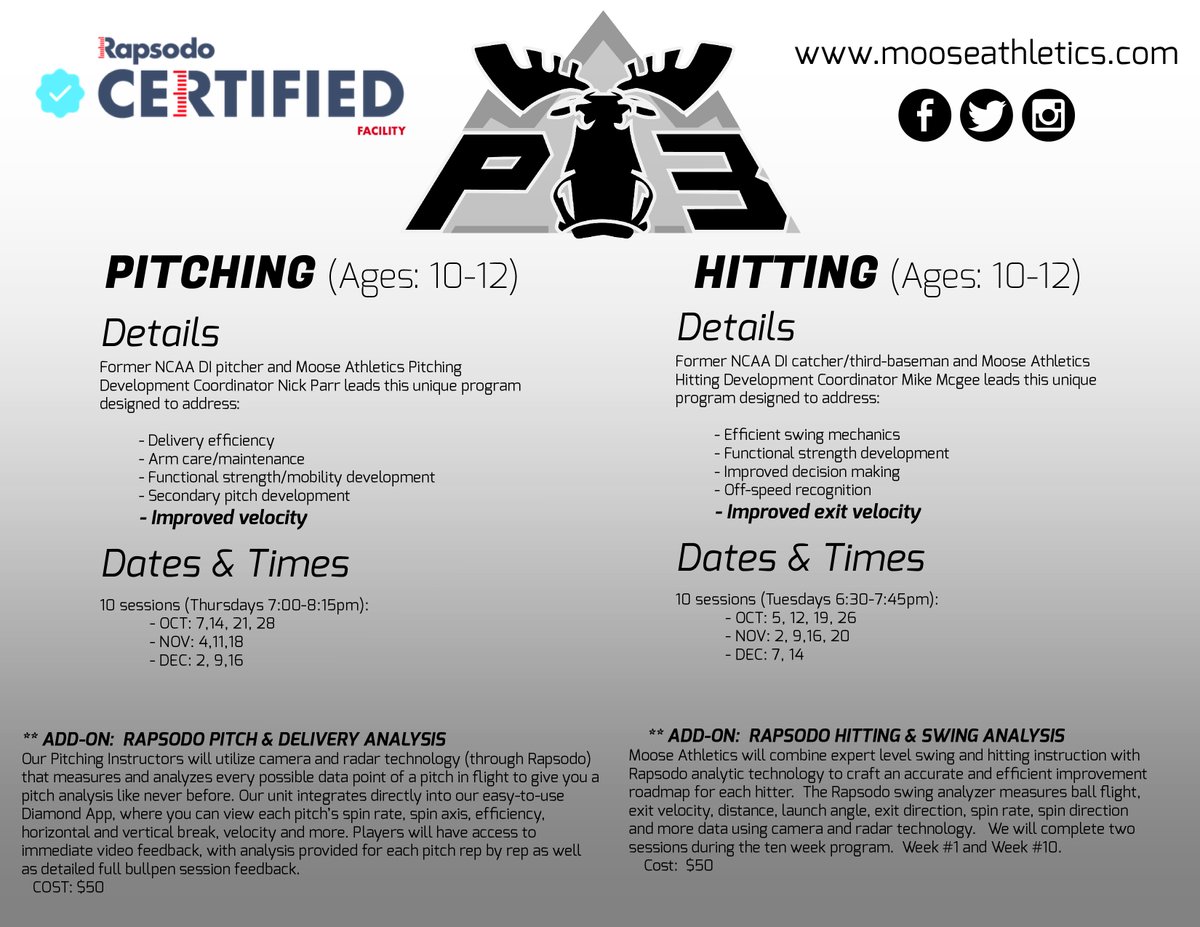 Sign up for the advanced P3 hitting &amp; pitching camps today‼️ More info below ⬇️⚾️⚾️