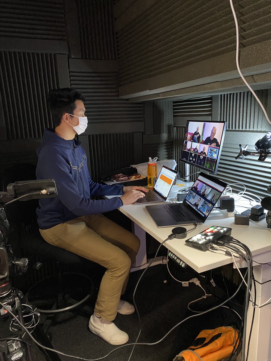 nathanielfay's tweet photo. Work is best when it isn’t work but just loads of fun! Supporting a conference hosted in the UK (6pm til midnight Sydney time!) here in our new multipurpose studio which I designed to support a wide variety of educational content production and media support requests. https://t.co/LFpz8Ahtl7