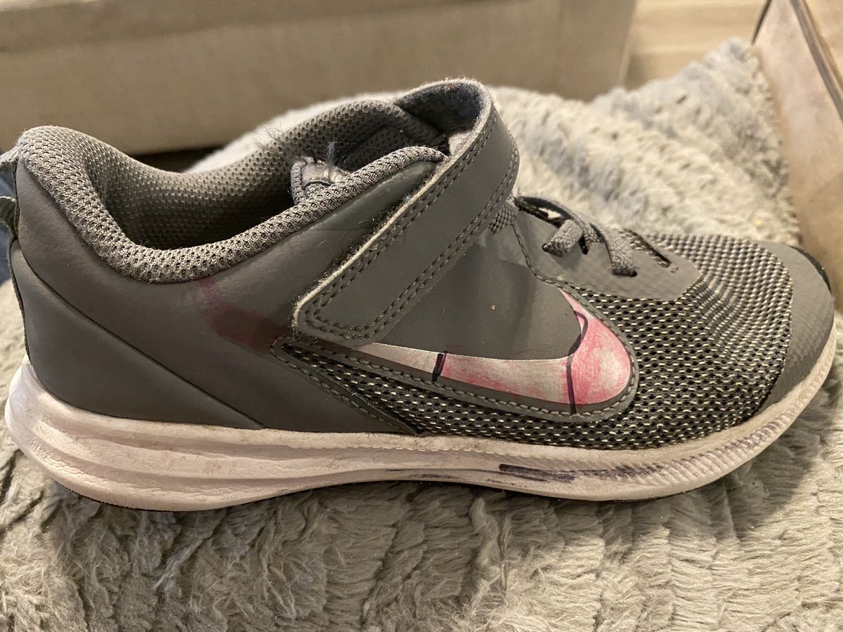 emily_glazener's tweet photo. My little man came home crying from being bullied because he colored part of his shoes pink. He digs pink. He digs art. I love how he sees the world. I won’t tell you what I told him to tell that kid next time, but I will say kiddo still loves pink and the bully didn’t win.😊💜 https://t.co/Ub5wK3ADWv