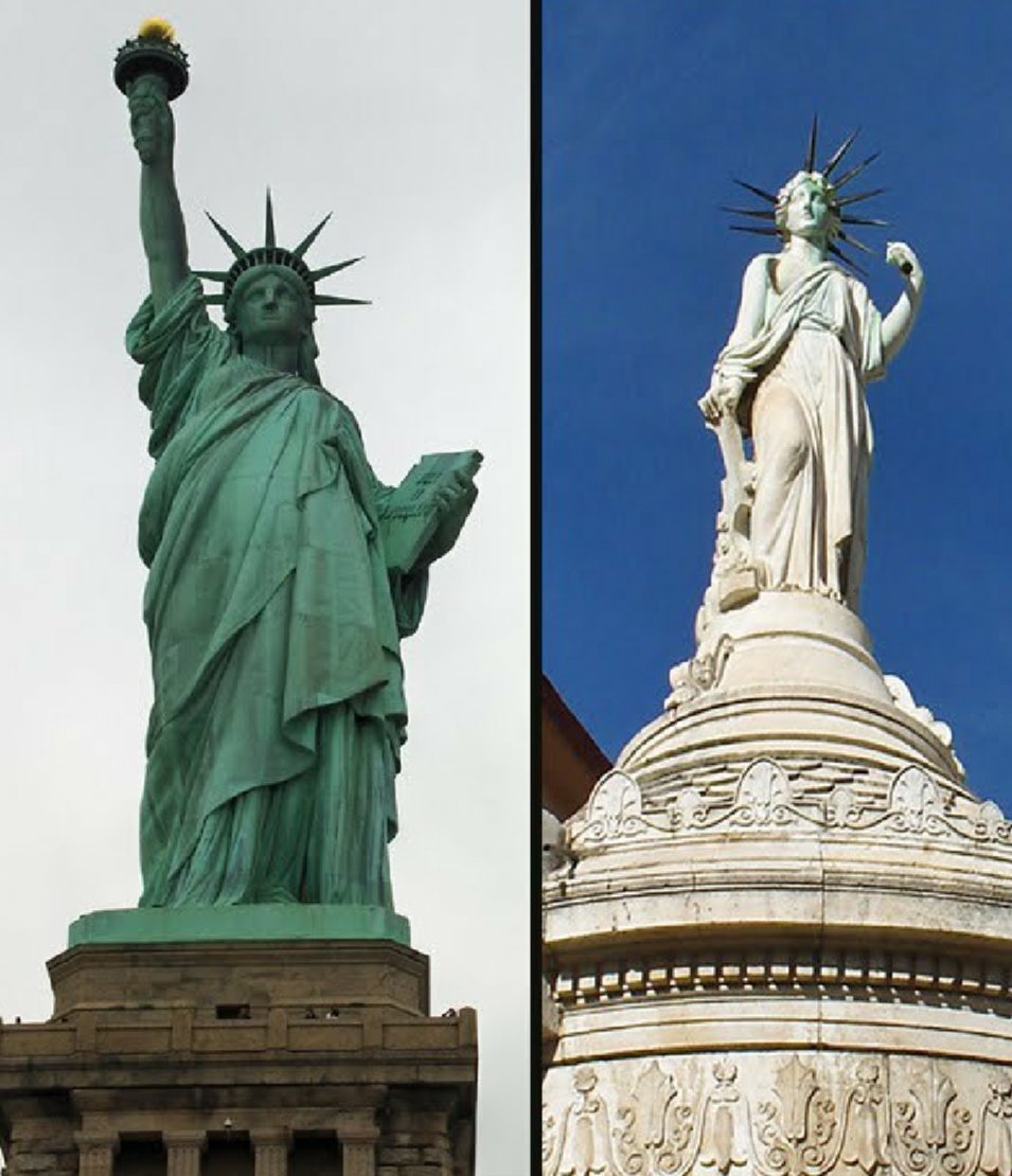 #SabíasQue en #Madrid tenemos una estatua de la Libertad realizada por Ponciano Ponzano, 26 años anterior a la de Nueva York del francés Auguste Bartholdi, realizada entre 1875 y 1879; y que pudo servir como modelo a Bartholdi para realizar algunos símbolos como los rayos...