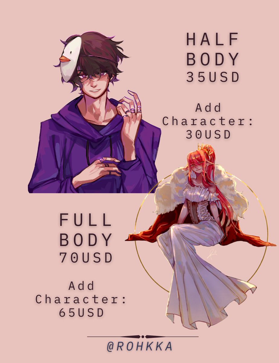 [Retweets appreciated!]
Updated Commission sheet with new art ^^ 
DM to request a slot or ask anything! 
💝
#commissionsopen #ArtCommission 
https://t.co/WKlApMrtCB 