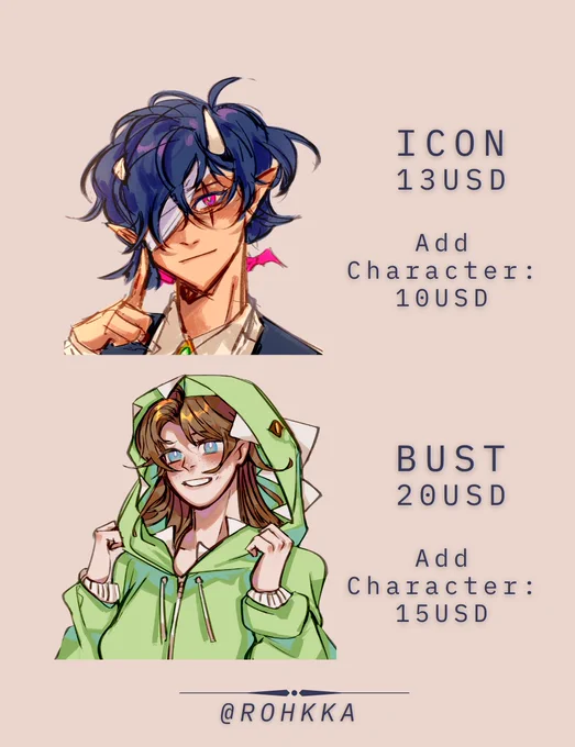 [Retweets appreciated!]
Updated Commission sheet with new art ^^ 
DM to request a slot or ask anything! 
💝
#commissionsopen #ArtCommission 
https://t.co/WKlApMrtCB 