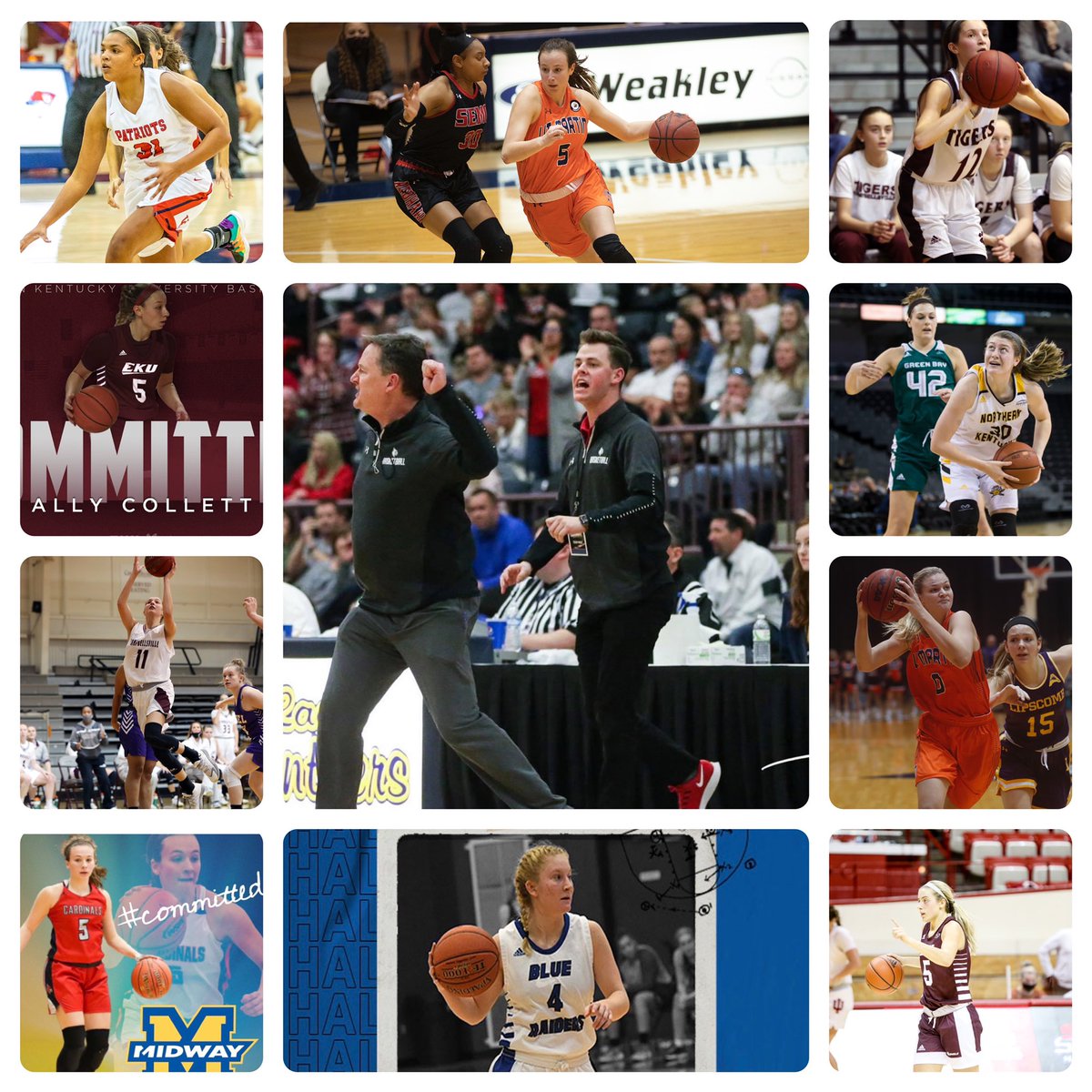 Count em, that’s 10 girls playing collegiate basketball. Wanna know what they all have in common? You got it, the man in the middle <a href="/CoachSouder/">Chris Souder</a> coached them. It’s a pretty simple concept... The man produces college basketball players and he is only getting started.