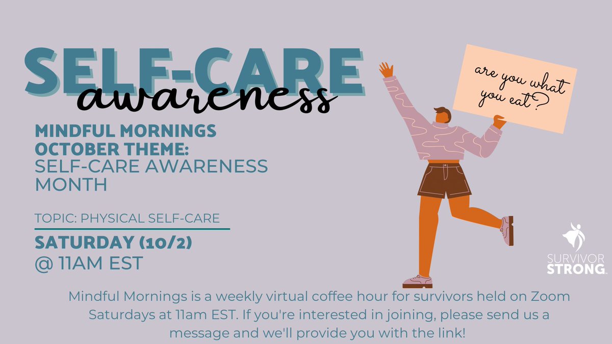 We are wrapping up our September theme tomorrow with Physical Self-Care! 

DM for the Zoom link!