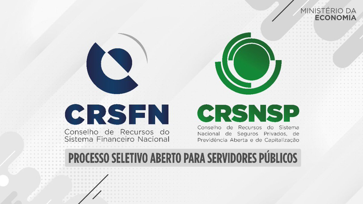 #VAGAS I Oportunidade para você, servidor! Processo seletivo para trabalhar no Conselho de Recursos do Sistema Financeiro Nacional (CRSFN) e no Conselho de Recursos do Sistema Nacional de Seguros Privados, de Previdência Aberta e de Capitalização.  Edital: bit.ly/3EmbJRX