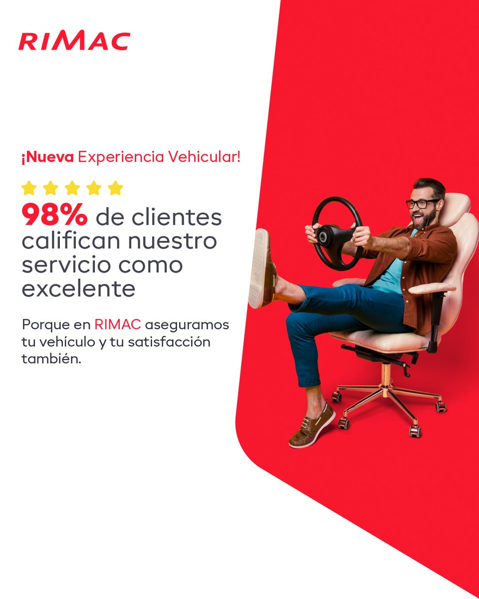RimacSeguros's tweet photo. 🚘 ¡Nueva Experiencia Vehicular RIMAC!😊

Hemos rediseñado la experiencia vehicular para nuestros clientes, siempre enfocados en una atención de excelencia ⭐⭐⭐⭐⭐

Conoce más aquí https://t.co/n6PWwAOyuy https://t.co/RPlpEFzaX7