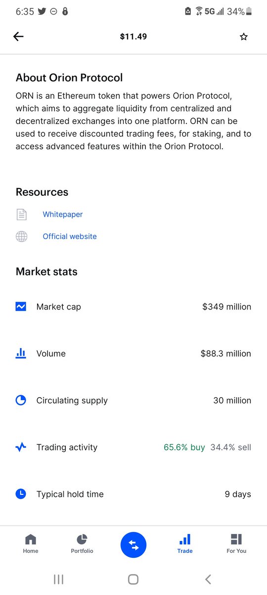 cspratt15139's tweet photo. $orn 14s easily! only 30mil #suply with a great #Ecosystem  check the charts! i was waiting for 11s to break. Green light here! $btc $eth $mkr $aave $comp $uni $link $xrp $doge $icp $ect $snx $sol $mln $qnt $farm $yfi $forth $storj $fil $mana $enj $ogn $bal $nmr $fet $ach $amp https://t.co/vuUbRDfEDD