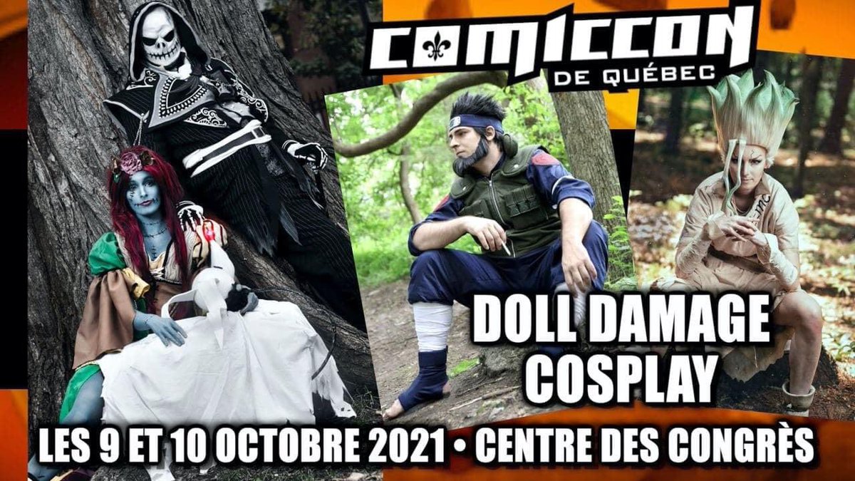 ComicconQuebec's tweet photo. #NouveauxInvitĂ©s : Le duo Doll Damage Cosplay composĂ© de Kaoru Doll et Damage Cosplay sera au Centre des congrĂšs les 9 et 10 octobre prochains. âš#Cosplay #DollDamage #Comiccondequebec https://t.co/N0MXw8GbGH