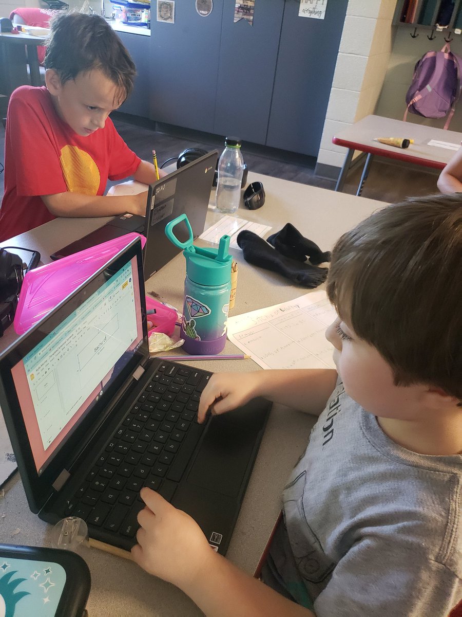 Students are making a Google sideshow to teach others about the United States symbols.