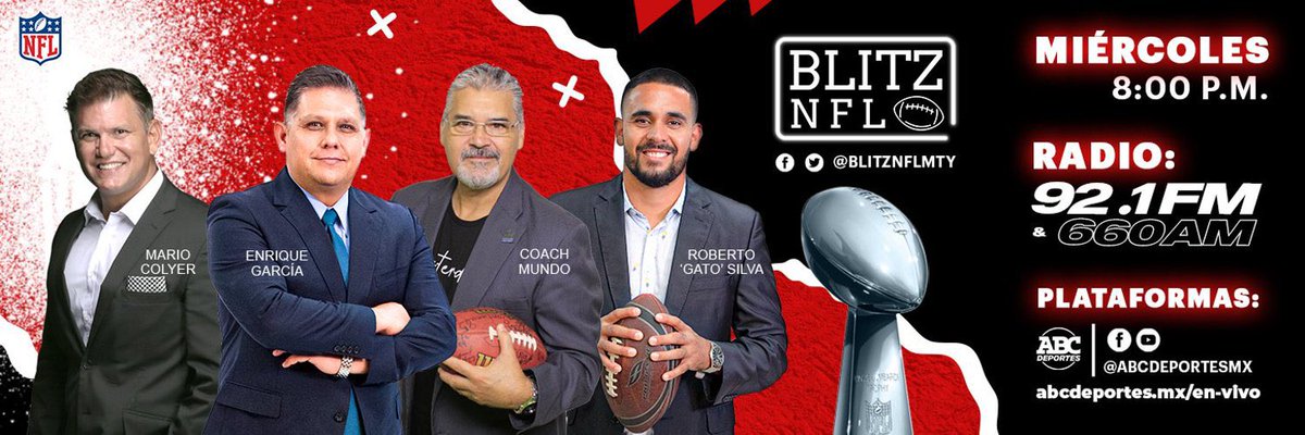 BlitzNFLMty's tweet image. #ProgramDay / #BlitzNFLMty 

¡Así es señores, que debatiremos la SEM2 de la #NFL a las⏰8pm!

¡Ingresa!    @abcdeportesmx 📱
¡Sintoniza! 92.1FM y 660AM 📻