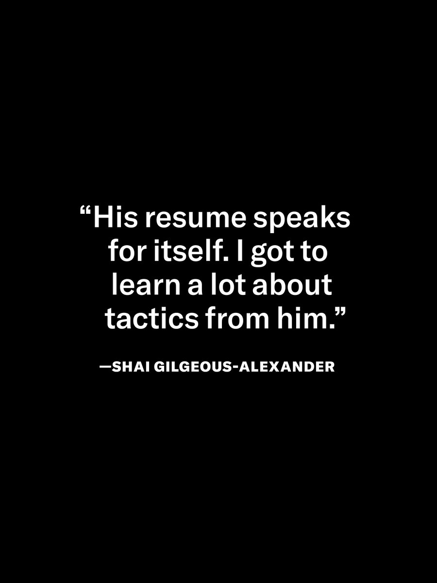 Shai Gilgeous-Alexander on learning the point guard position from the Point God, Chris Paul gq.mn/wDtBIhk
