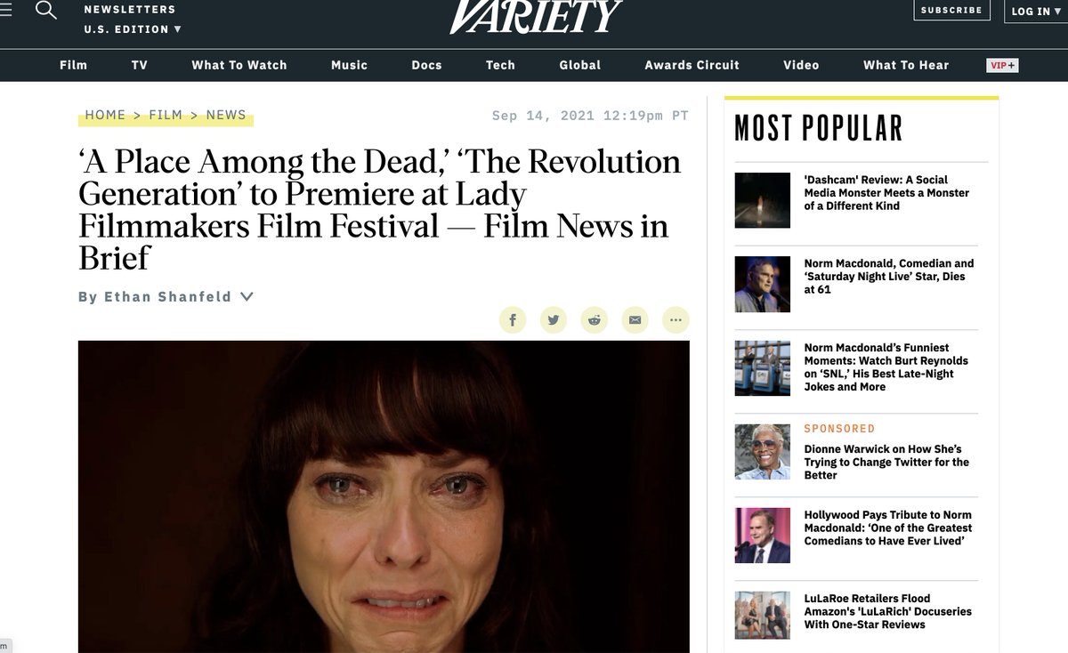 julietlandau's tweet image. Today in Variety! variety.com/2021/film/news…   20 tickets left Sept 25th!
